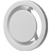 LIRAST Ø 125mm Bianco Diffusore di Scarico in Metallo - Valvola a Disco Regolabile - Con clip a molla - Rotonda Griglia di Ventilazione