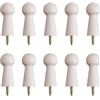 MOROBOR 10 pezzi Ganci per Cappotti in Legno Stile Shaker, Ganci Decorativi in Legno Naturale, con Viti, Gancio per Cappelli per Porte, Bordi delle Scale, Armadi