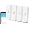 RISOON Sensore Movimento PIR WiFi con Avvisi App, Rilevatore Intelligente Sicurezza Casa Wireless, 4PCS