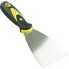 SZCXDKJ Raschietto da parete in acciaio inox con impugnatura morbida in gomma per carta da parati, cartongesso, decalcomanie e pittura (7,6 cm)