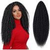 hair beauty Brazilian Curly Hair Boho - extension per trecce a crochet capelli dall' aspetto naturale - Kanekalon Premium 500 grammi divisi in 5 pezzi + cuffia da notte in raso in omaggio (1B, 50cm 20)