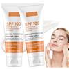 Muiefe 2 Pezzi Crema Solare Viso SPF 100, Protezione Solare 100 SPF, Una Crema Solare Idratante, Waterproof, Non Grasso, Forte Protezione UVA/UVB, per Corpo e Viso Difesa, Adatta a Tutti i Tipi di Pelle