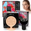 EHIOG EHIOH CC Crema Fondotinta Cushion #02 Naturale, Correttore Idratante e Coprente, Uniforma il Tono, Copertura Duratura, Per Pelle Secca, Grassa e Mista, Set con Spugna a Testa di Fungo