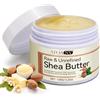 FRDUGA Burro di karitè biologico non raffinato spremuto a freddo (120 ml), 100% puro e naturale, puro e vegano, burro di karitè di alta qualità, balsamo per labbra naturale liscio alla noce di karitè, senza