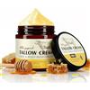 HOUSN Crema Viso e Corpo al Burro di Manzo e Miele 120g, Idratante Naturale con Cera d'Api, Nutriente e Lenitiva, Tallow Whipped per Pelle Secca e Rughe, Multiuso per Mani, Viso e Corpo
