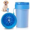 AMFUN Pulisci Zampe Cane in Silicone Morbido, Lava Zampe 2 in 1 Spazzola per Cani di Taglia Piccola E Media, Spazzola Cani per Bagnetto, Pedicure e Pulizia (Blu, M)