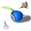 XUNNIU Novità Palla Interattiva per Gatti/Cani, Gioco per Gatti con Coda Soffice, Speedy Tail 2.0,Palla per Cani Smart Rotante a 360°,Smartball per Gatti -Blu