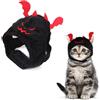 WOXJENA Cappello di Halloween per cani, asciugamano da collo per animali domestici, cappello di Halloween per animali domestici, cappello diavolo per cani e gatti, accessori per animali domestici