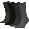 Calvin Klein Socks CK MEN SOCK 4P TIN GIFTBOX, CALZINO CLSSC Uomini, dark olive combo, One Size