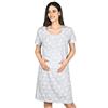 MijaCulture Camicia da Notte 2 in 1 Cotone Premaman/Allattamento/Allattamento al Seno 2074 (M, Grigio/Cuori)