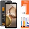 AGCUT Display LCD per Oukitel WP32 LCD Display per Oukitel WP32 Schermo di Ricambio Schermo Touch Sostituzione Digitalizzatore Assembly con Riparazione Kit, Nero