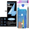 Bokman Batteria per iPhone 14 Pro, Batteria ad alta capacità da 3800mAh con tutti i kit di attrezzi