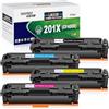 SINOPRINT 201X Cartucce Toner compatibile per HP 201X CF400X per HP Color LaserJet Pro MFP M277dw M252dw M277n N252n N274n M277 M252 CF400A CF401X CF402X CF403X (1 Nero 1 Ciano 1 Giallo 1 Magenta)