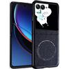 MingWei Custodia per Motorola [ Moto Razr 40 Ultra ] - Magnetismo [Pelle Vegetale] TPU Soft [Assorbimento Degli Urti] Custodia Protettiva Antiurto Leggera Slim Fit (Nero, Razr40 Ultra)