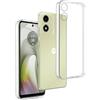 REY Cover in Gel TPU Trasparente per Motorola Moto G04 4G - Moto G04s 4G - Moto E14 4G, Ultra Sottile 0,33 mm, Morbido Flessibile, Custodia Silicone
