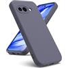 Oududianzi - Cover Compatibile con Google Pixel 9a [Cover in Silicone Liquido] [Interno in Microfibra] Gomma Gel di Silicone Liquida Antiurto Custodia Cover Pixel 9a - Grigio Scuro