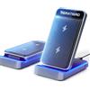 TigraTigro Caricatore Wireless 15W Qi Pieghevole, Ricarica Rapida per iPhone 16/15/14/13/12, Samsung Galaxy Google Pixel, Supporto Auricolari, Design Compatto (Nero)