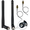 Khiyqilo Antenna WiFi 2,4GHz 3dBi Sma Connettore Antenna per Router WiFi Scheda di Rete Wireless Sicurezza Videocamera Ip Monitor