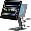 GEWOKLIY Supporto magnetico per iPad Pro M4/M5 da 13, supporto pieghevole per iPad Pro M4 e M5 con rotazione a 360°, HDMI 4K, lettori di schede, USB 3.0 5 Gbps, 100 W PD, audio da 3,5 mm