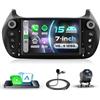 VECHTEL 4G+128G Autoradio Android 15 per FIAT Fiorino/Qubo/Peugeot Bipper/Citroen Nemo, 7'' IPS Schermo Tactile co Carplay Android Auto senza Fili GPS Wi-Fi USB/Tipo-C Bluetooth FM RDS Retrocamera
