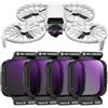 K&F CONCEPT 4 Pezzi Set di ND Filtri per DJI Flip, Filtro Densità Neutra ND8 ND16 ND32 ND64, Vetro Ottico HD Multistrato/Telaio in Alluminio, Drone Lens Accessori