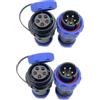 bayzconn 2 connettori SP21 a 5 poli, spina aeronautica, spina IP68, maschio e femmina femmina femmina 12 AWG, connettore 5 pin, spina aviazione per lampade esterne, 500 V, 30 A