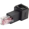Cablecc sinistra ad angolo di 90 gradi 8P8 C FTP STP UTP Cat 5e maschio a femmina adattatore di rete Ethernet LAN