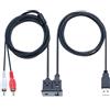 Keple Cavo Montaggio a Filo USB RCA 1M USB 2.0 Maschio a Femmina e 2 RCA Maschio a 3,5mm Femmina Cavo di Estensione Pannello AUX Stereo Audio per Auto, Barca, Camion, Yacht, Moto, Veicolo (1 Metro)