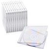 QoTang 12 custodie vuote per CD/DVD, per 1 CD in plastica trasparente Jewel Case per archiviazione standard DVD