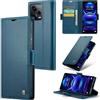 Rerzoiro Cover per Xiaomi Redmi Note 12 Pro 5G Custodia Portafoglio [Blocco RFID] Premium Pelle PU Wallet Case Flip Libro con Porta Carte Slot Supporto Flip Case per Xiaomi Redmi Note 12 Pro 5G, Blu