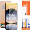 AGCUT Schermo LCD per Redmi Note 14 4G LCD Display per Xiaomi Redmi Note 14 4G 24117RN76G 6,67 Sostituzione Schermo Digitazer Touch Screen Assemblea con Strumenti (Incell, Non per 24117RN76E)