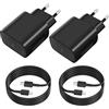 Vemfay USB C Adapter 45W Caricatore USB C 45WX2 +2MX2 cavo USB-C Caricabatterie per Samsung S25/S24/S23/ S22 /S21 /S21 Ultra,S20 FE, A16/A15/A14/A56/A55/A34, Tipo C Alimentatore Spina Ricarica
