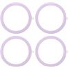QUARKZMAN Adesivo universale con anello di metallo magnetico senza fili, 55 x 0,4 mm (ODxT) per telefoni cellulari, confezione da 4, viola