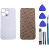 Peixiong Sostituzione del coperchio del vetro posteriore 13 Pro per iPhone 13 Pro Sostituzione del vetro posteriore posteriore da 6,1 '' con kit di strumenti di riparazione,Colore:Argento