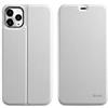 doupi Deluxe FlipCase per iPhone 11 PRO Max (6,5 Pollici), Protezione Custodia Ultra Slim Magnete Flip Cover Protettiva Book Style Etui Stare in Piedi Case, Bianco