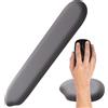 Bibykivn Poggiapolsi per Tastiera e Mouse, Silicone Memoria 2cm Ergonomico, Comfort Clinicamente Testato per Tunnel Carpale, Antiscivolo, Resistente Macchie, per Ufficio Casa (Grigio)