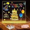 HBSFBH Lavagnetta in Acrilico con Luci LED, Lavagna Promemoria LED Con 7 Colori penna e supporto, Lavagna Magica per Bambini, Lavagna Luminosa per Disegnare, Lavag-na da disegno a LED, per Ristoranti, Bar