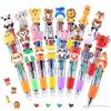 Yoosso 24 Pezzi Penna a Sfera 4-in-1 Regalo di Diploma | 4 Colori Retrattili, Punta 0,7 Mm, Formato Mini 10 Cm, Design Animali, Per Scuola, Ufficio E Regalo Laurea
