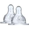 Dodie Initiation+, Tettarella Rotonda, 3 Fori, Anticolica, Collo Largo, Silicone, Flusso Leggero, da 0 a 6 Mesi