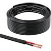BEIJISTAR Cavo piatto per auto, 10 m, 2 x 1,5 mm², 12 V, 24 V, 2 fili, colore rosso/nero, cavo flessibile, 2 poli per rimorchi, roulotte, camion, camper