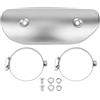 Kuuleyn Copertura Termica per Tubo di Scarico, Protezione per Scudo Termico per Tubo Centrale di Scarico in Acciaio Inossidabile Modifica Universale per Moto(Stainless Steel)