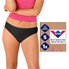 Nuvenia, Mutandine Mestruali in Cotone Biologico, Modello Slip Brazilian, Lavabili e riutilizzabili con Protezione Integrata per Giorno e Notte, Flusso Abbondante, Colore Nero, Taglia S, 1 Confezione