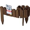 Garronda Rollborder Recinzione in legno flessibile 100 x 10 cm bordatura giardino bordura per aiuola staccionata in legno cordolo Decorazione da frutteti Palizzata GD-0148 Marrone Scuro