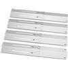 Gardenz Ricambi regolabili da 34 a 53,3 cm, piastre riscaldanti per barbecue compatibili con la maggior parte dei modelli di griglie a gas, universali per diffusori di calore (acciaio inossidabile, 4 pezzi)