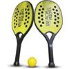Generico Coppia Racchette da Spiaggia Padel Beach Tennis con Pallina Morbida Set Racchettoni in Abs Mare, Spiaggia Piscina Mare Giardino, Beach Rackets Resistenti All' Acqua
