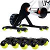MeYuxg 4 Pezzi Rocker Plate Feet con 8 Palline da Tennis,Ciclismo Snap Rocker Piedi Adattatore al Coperto,Portable Bicicletta Allenatore per Allenamento a Rulli Wahoo Kickr Core 2