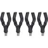 Agatige 4Pcs Resto della Canna da Pesca alla Carpa U Head Rod Holder Gripper Rest Thread M3/8