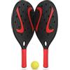 Generico Coppia Racchette da Spiaggia Padel Beach Tennis con Pallina Morbida Set Racchettoni in Legno Mare, Spiaggia Piscina Mare Giardino, Beach Rackets Waterproof Resistenti All' Acqua