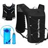 kujizpu 5L Zaino di Idratazione con 2L Water Bag e Soft Flask 500ml, Zaino di Acqua con Idratazione per Uomo e Donna, Zaino di Idratazione Leggero con 10 Tasche Regolabili
