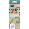 Chicco Cannucce In Silicone 12m+ Colori Assortiti 12 Pezzi